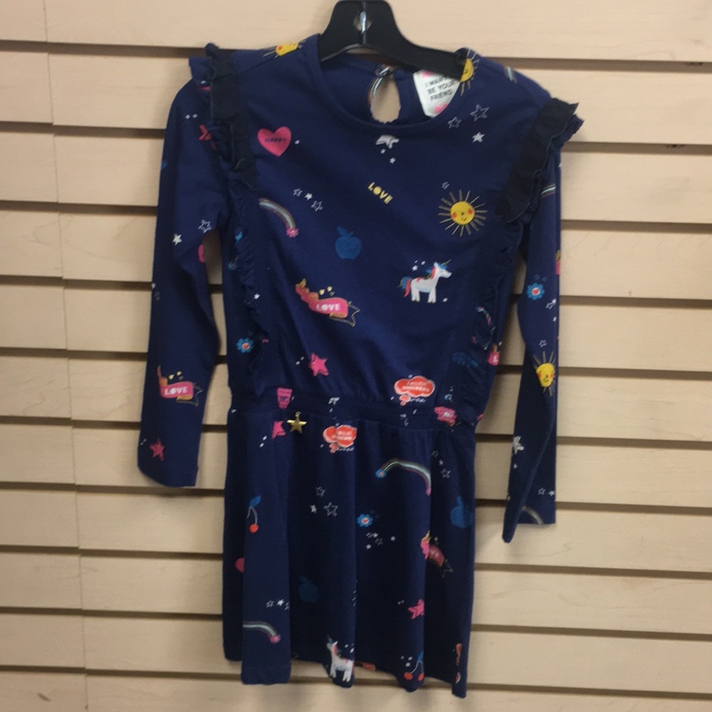 Girls cute graphic print dress